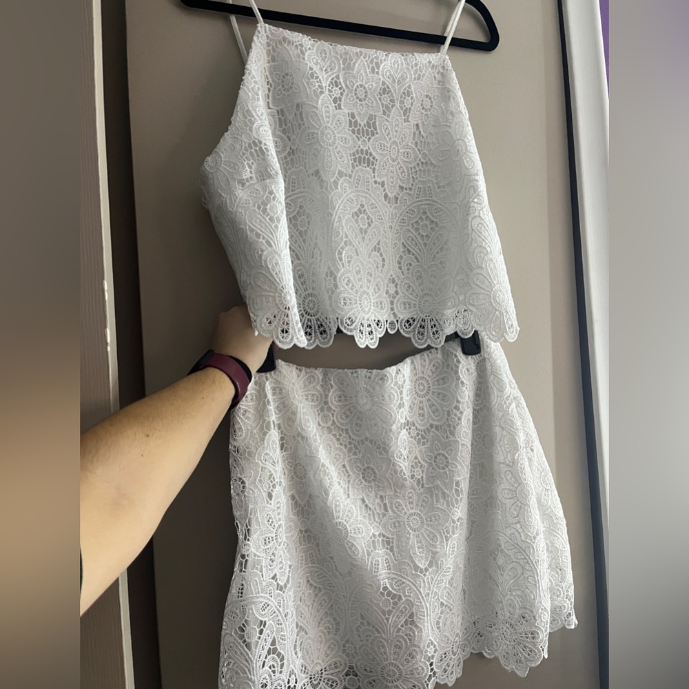 Abercrombie White Lace Set